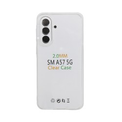 Capa de Silicone Macio com Moldura de Câmera para Samsung Galaxy A57 5G Transparente